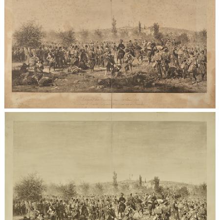 Conservation of an heliographic print.